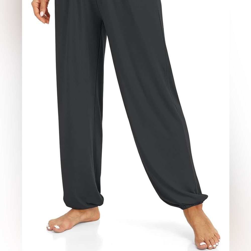 NWT Women's High Waisted Yoga Pants Harem Joggers with Pockets Sz.L - Picture 2 of 7